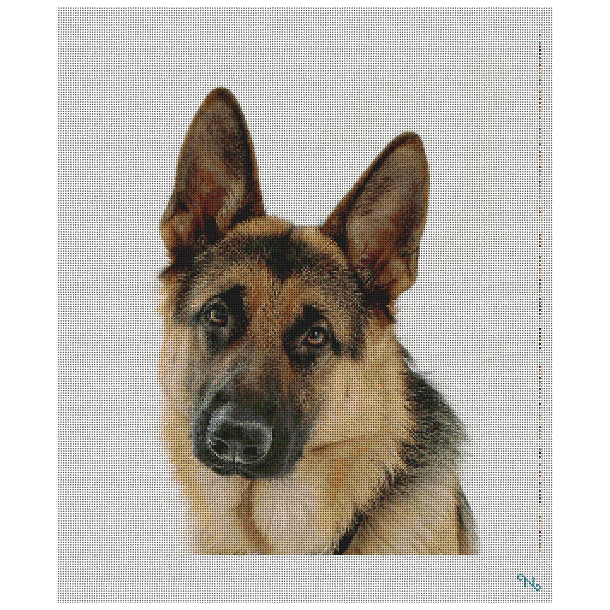 German Shepherd Needlepoint Kit