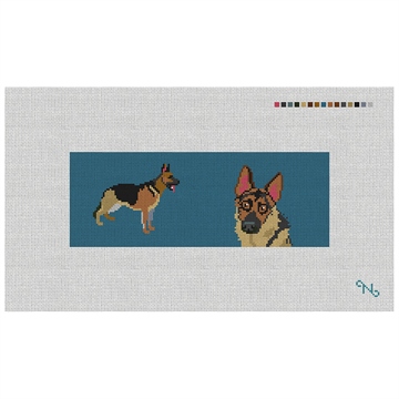 German Shepherd Needlepoint Wallet Kit