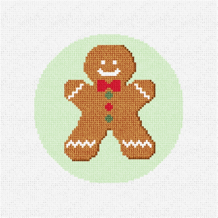 Gingerbread Cookie Needlepoint Ornament Kit