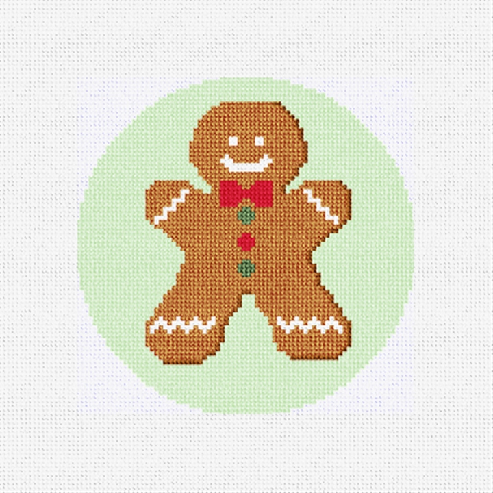 Gingerbread Cookie Needlepoint Ornament Kit