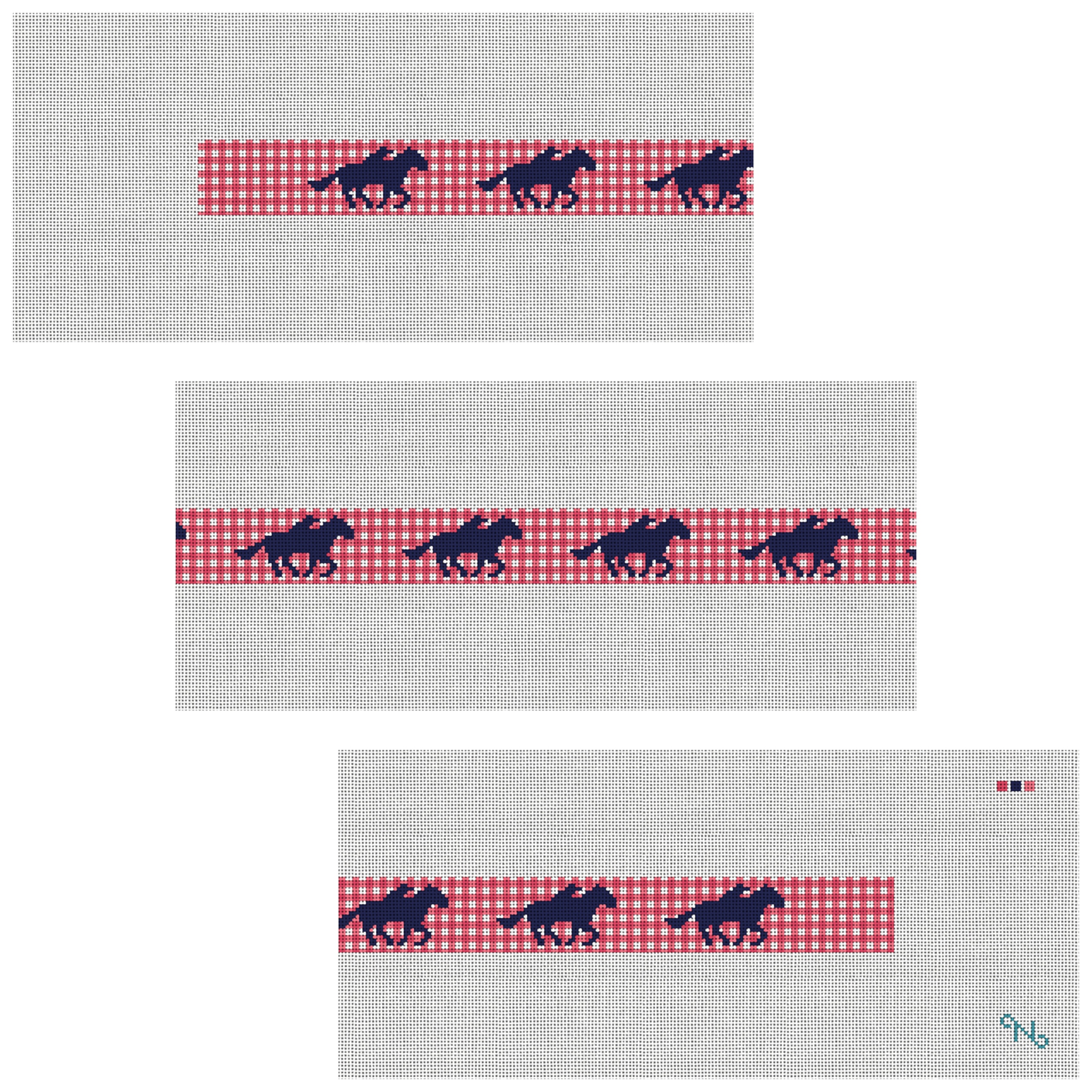 Gingham Derby Needlepoint Belt Kit