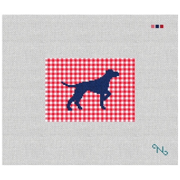 Gingham Lab Needlepoint Kit Stitched Preview