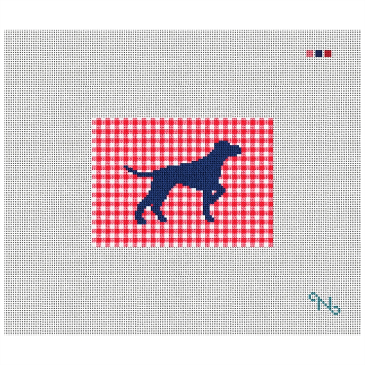Gingham Lab Needlepoint Kit Stitched Preview