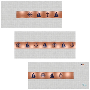 Gingham Nautical Needlepoint Belt Kit
