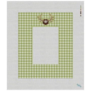 Gingham Picture Frame Needlepoint Kit