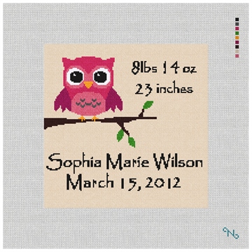 Girls Evergreen Baby Pillow Kit Stitched Preview