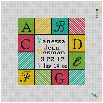 Glendale Birth Announcement Needlepoint Kit