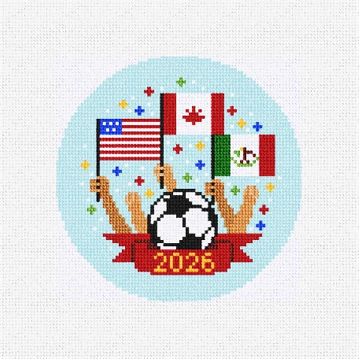 Global Soccer Challenge Needlepoint Ornament Kit