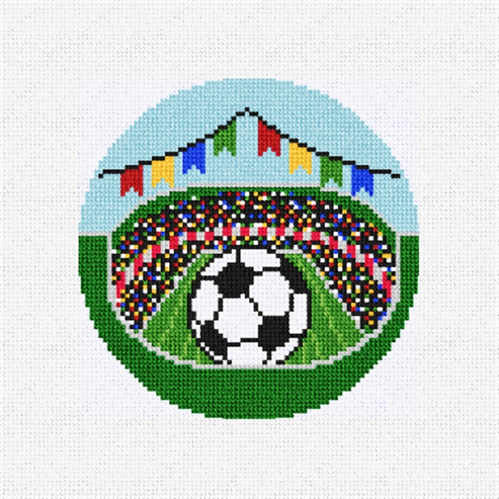 Global Soccer Goal Fest Needlepoint Ornament Kit