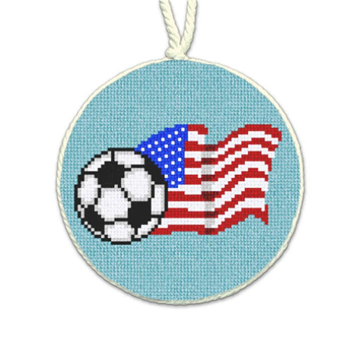 Global Soccer United Needlepoint Ornament