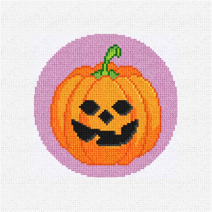 Glorious Pumpkin Grin Needlepoint Ornament Kit
