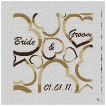 Golden Heart Personalized Needlepoint Kit
