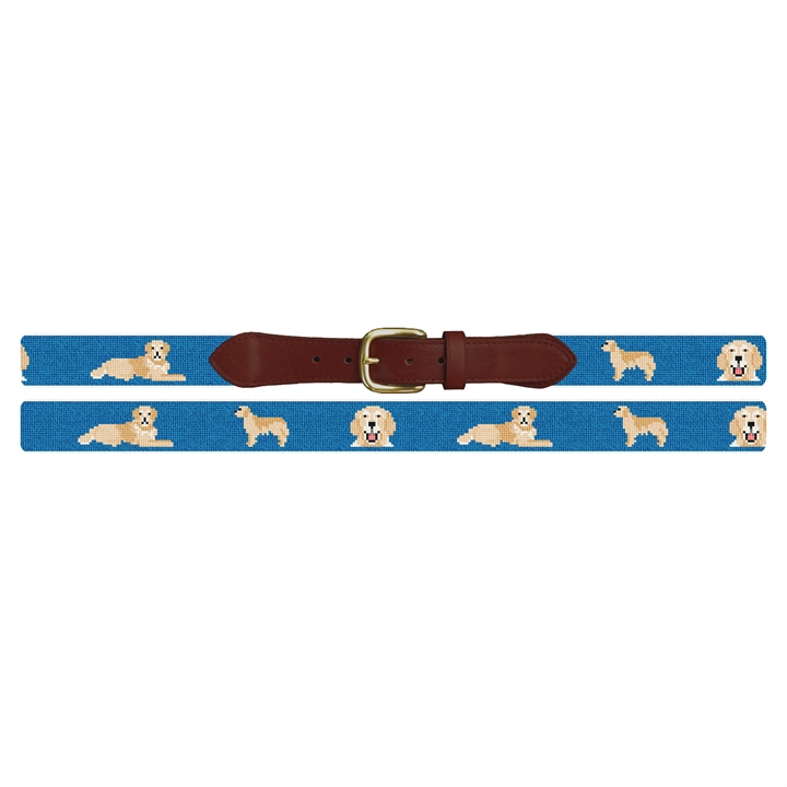 Golden Retriever Needlepoint Belt