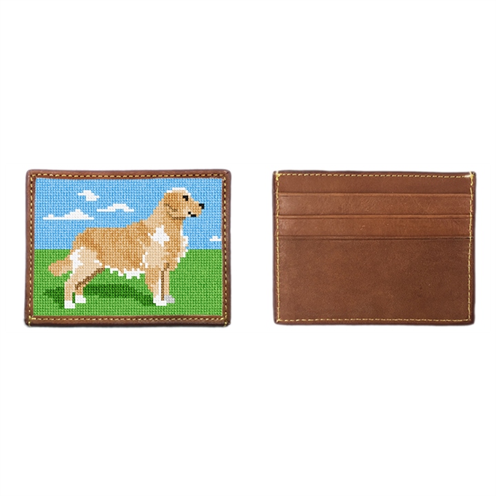 Golden Retriever Needlepoint Card Wallet