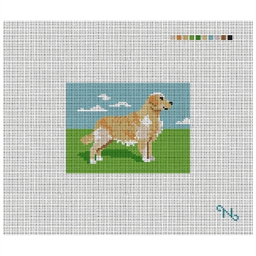 Golden Retriever Needlepoint Card Wallet Kit