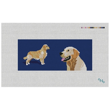 Golden Retriever Needlepoint Flask Kit