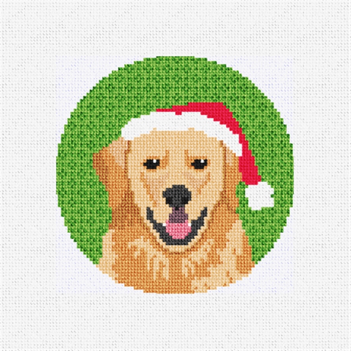 Golden Retriever Needlepoint Ornament Kit