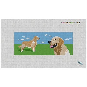 Golden Retriever Needlepoint Wallet Kit