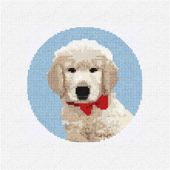 Golden Retriever Puppy Needlepoint Ornament Kit
