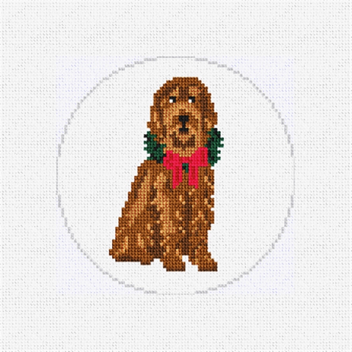 Goldendoodle Needlepoint Ornament Kit