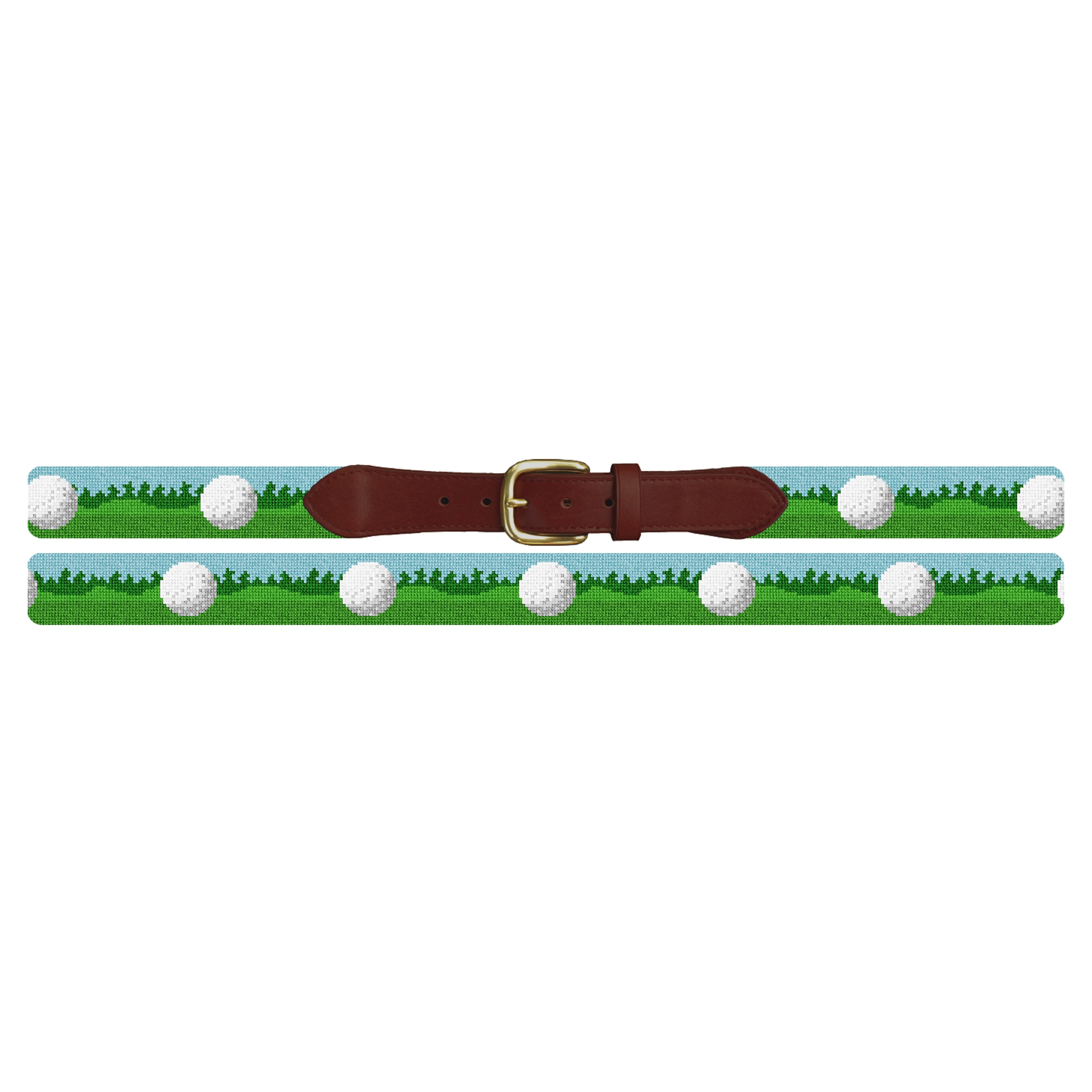 Golf Ball Needlepoint Belt