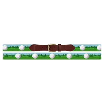 Golf Ball Needlepoint Belt