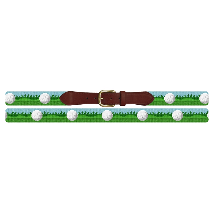 Golf Ball Needlepoint Belt 