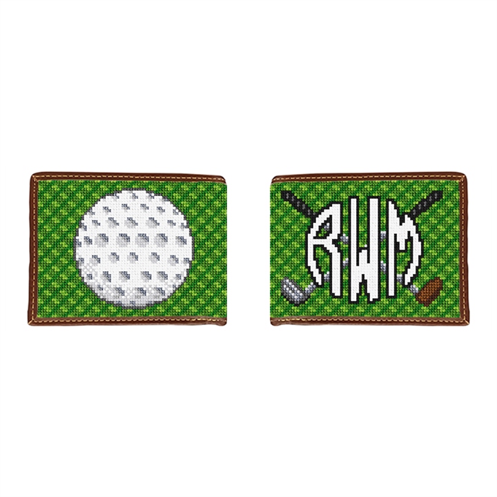 Golf Ball Needlepoint Wallet 