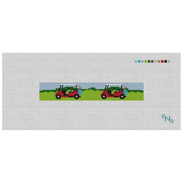 Golf Cart Needlepoint Key Fob Kit