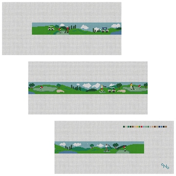 Golf Day Needlepoint Belt Kit