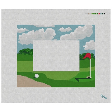 Golf Green Picture Frame Needlepoint Kit