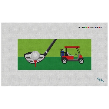 Golf Needlepoint Flask Kit