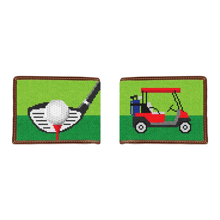 Golf Needlepoint Wallet 