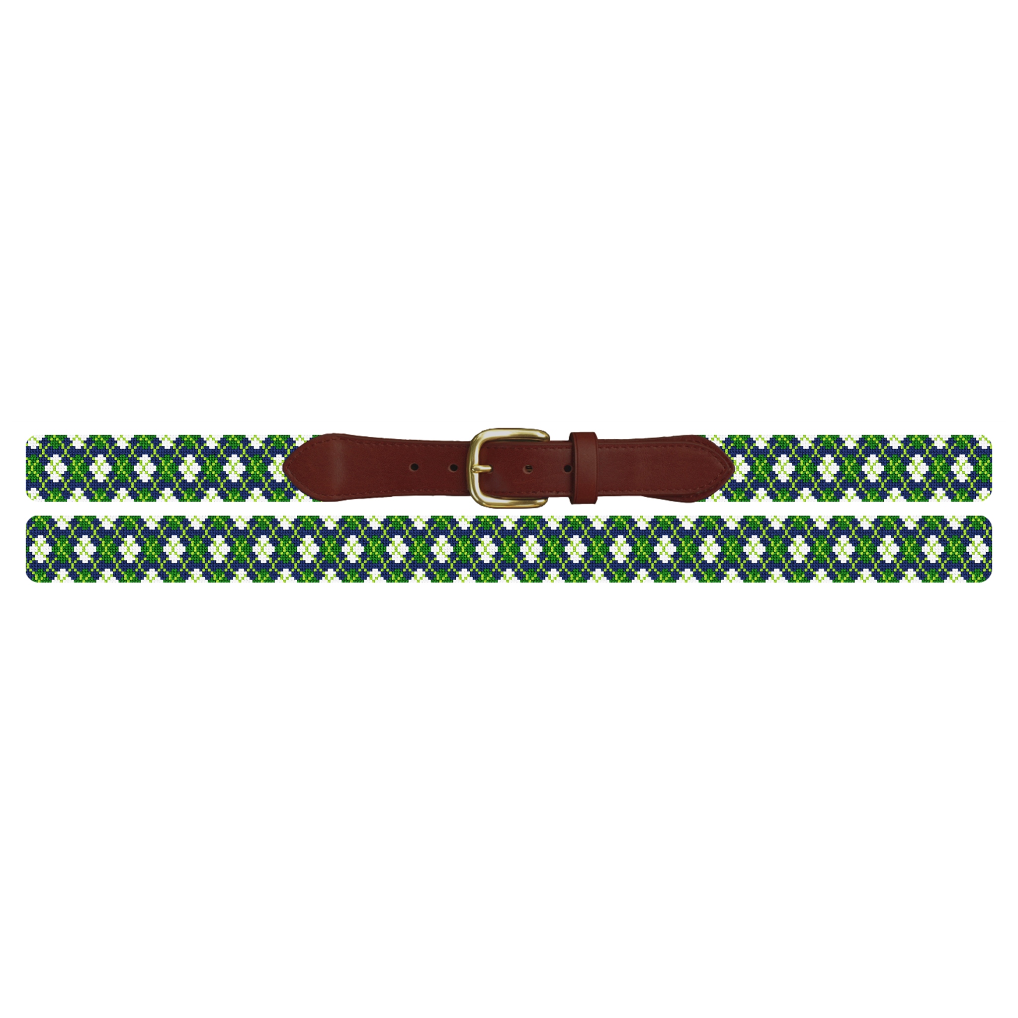 Golfer's Argyle Needlepoint Belt