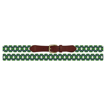 Golfer's Argyle Needlepoint Belt