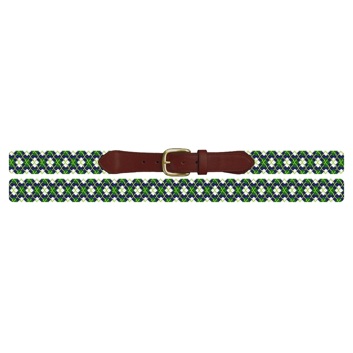 Golfer's Argyle Needlepoint Belt