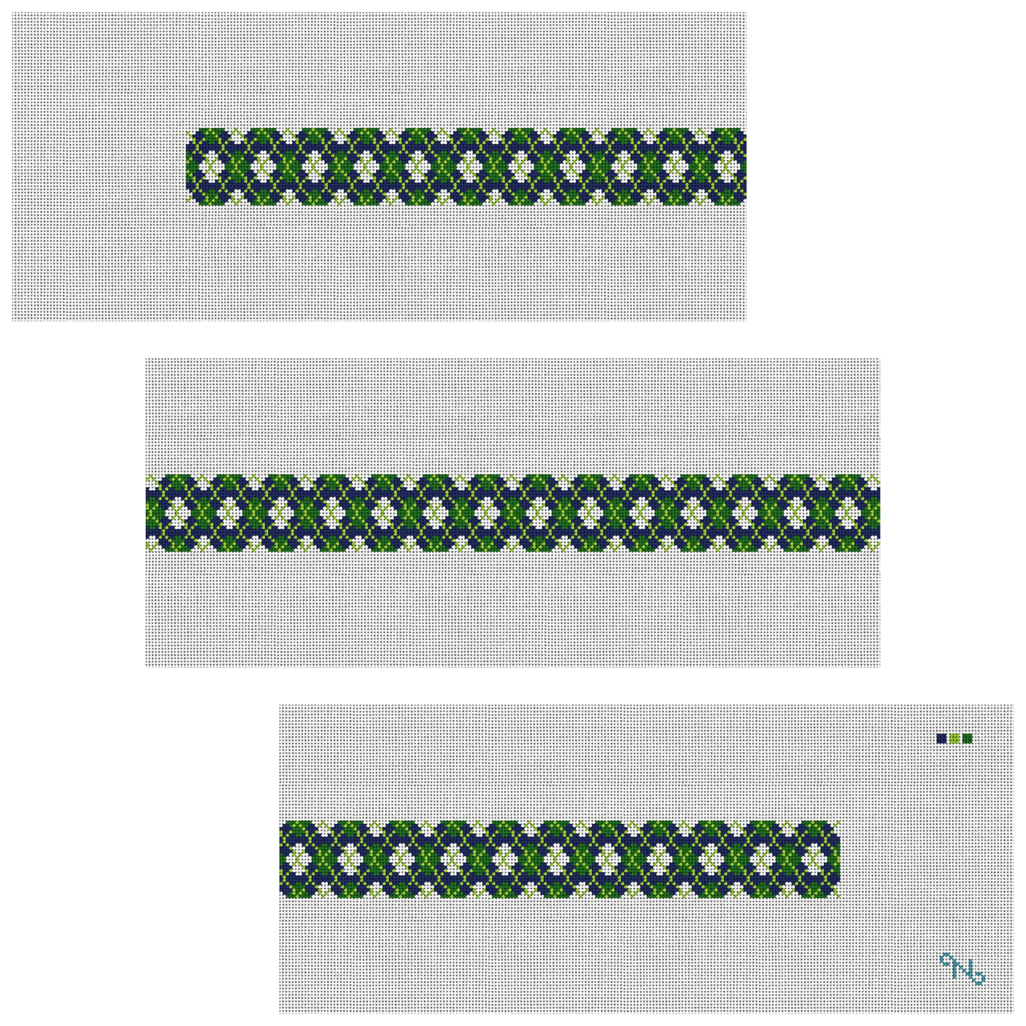Golfer's Argyle Needlepoint Belt Kit