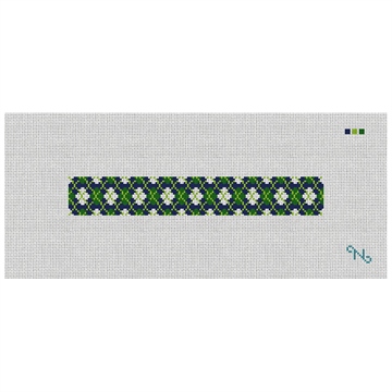 Golfer's Argyle Needlepoint Key Fob Kit