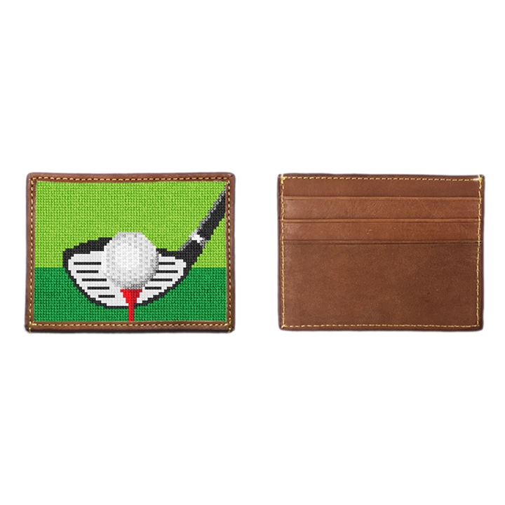 Golfers Needlepoint Card Wallet
