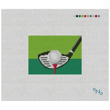 Golfers Needlepoint Card Wallet Kit