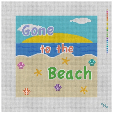 Gone to the Beach Pillow Needlepoint Kit