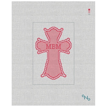 Gothic Cross Pink Needlepoint Ornament Kit
