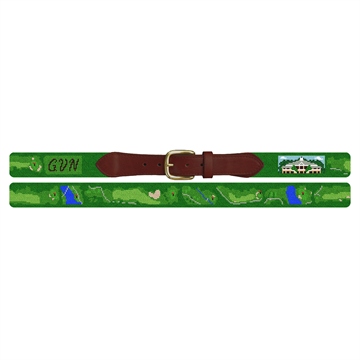 Governors Club Golf Course Needlepoint Belt