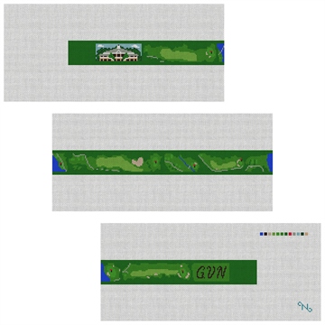 Governors Club Golf Course Needlepoint Belt Kit