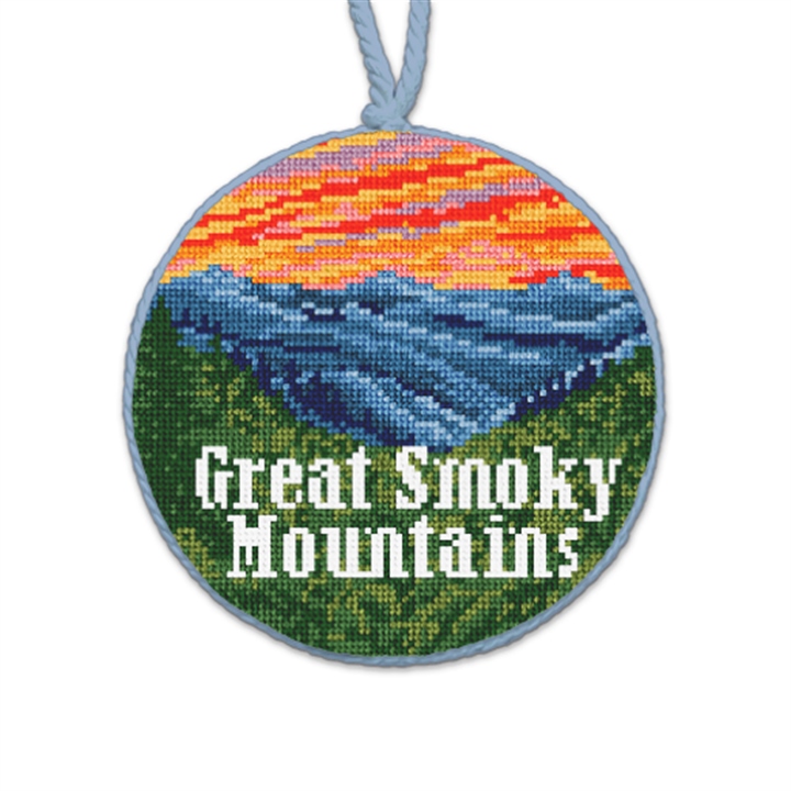 Great Smoky Mountains Needlepoint Ornament