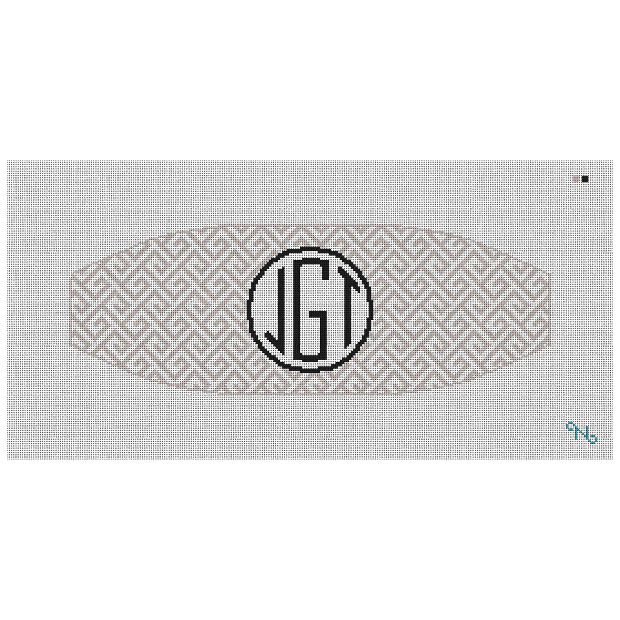 Greek Key Cummerbund Needlepoint Kit