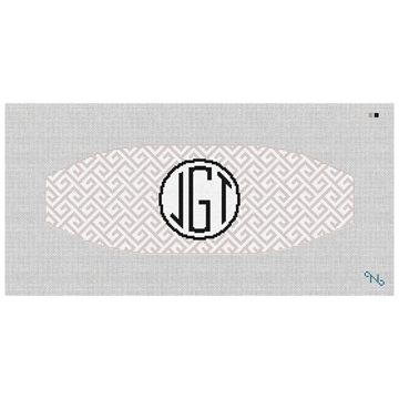 Greek Key Cummerbund Needlepoint Kit Stitched Preview