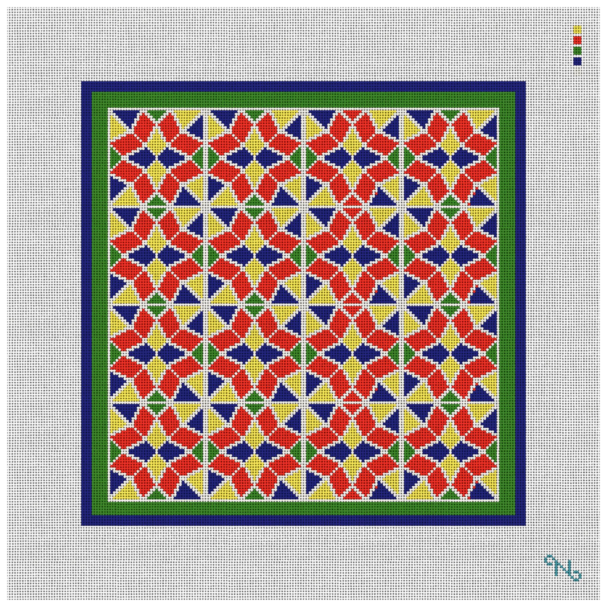 Green Cosenza Needlepoint Tapestry Kit