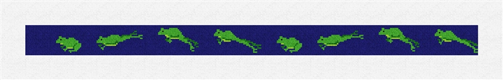 Green Frog Needlepoint Dog Collar Kit