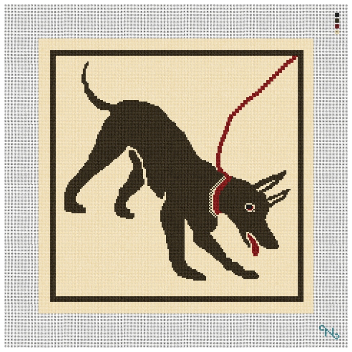 Guard Dog from the House of Orpheus Kit Stitched Preview